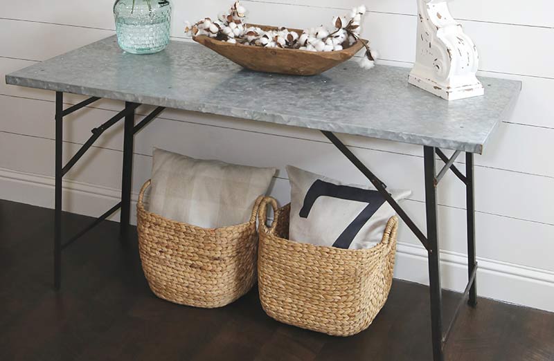 *HUGE* Distressed Galvanized Metal Table