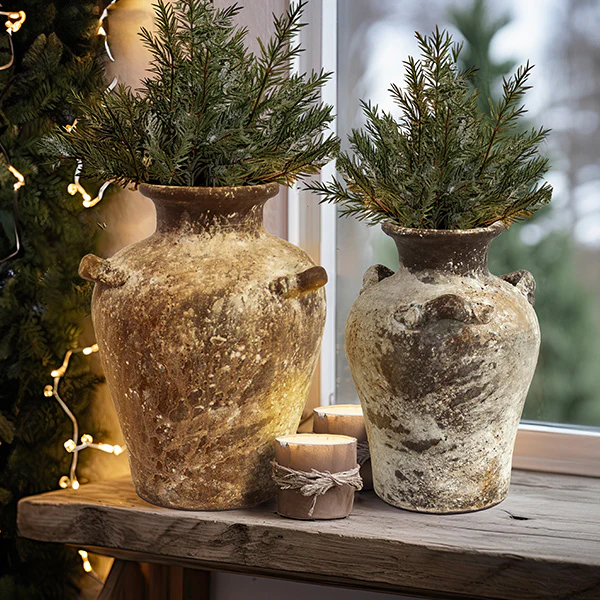 Rustic Clay Vase, Choose Your Size
