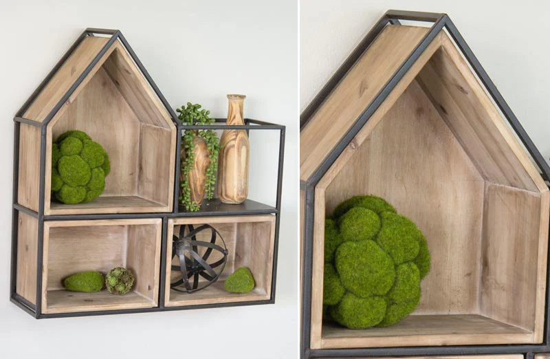 Modern Farmhouse Cubby Wall Shelf