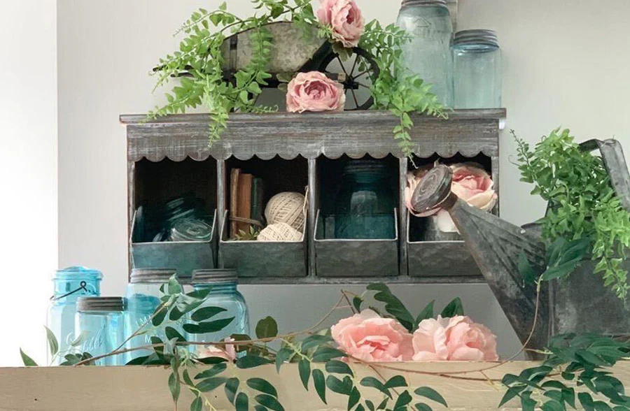 Wooden Wall Cubby with Pull-out Trays