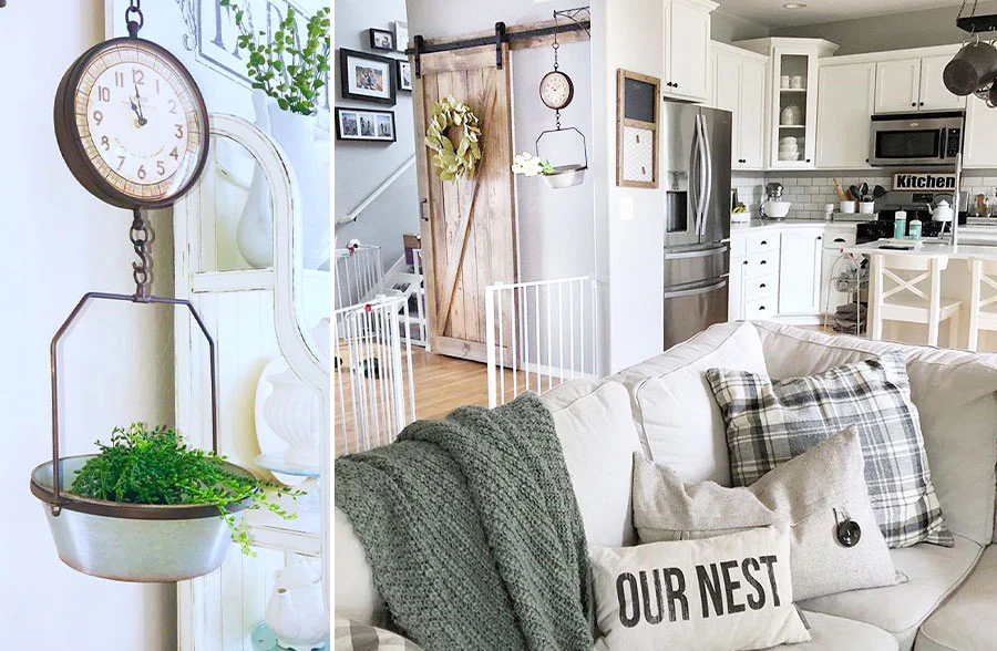 Hanging Produce Scale Clock With Bracket