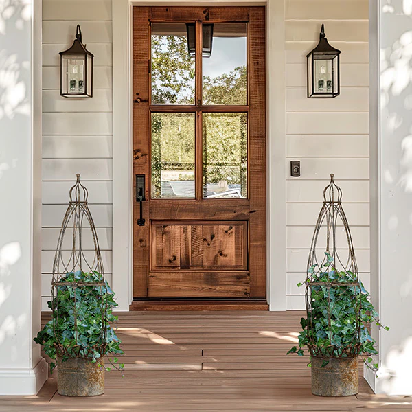 33 Inch Distressed Metal Trellis Planter