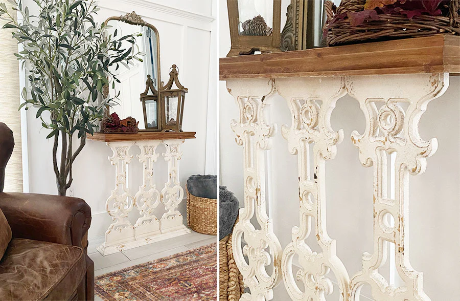 Intricate Scrollwork Console Table