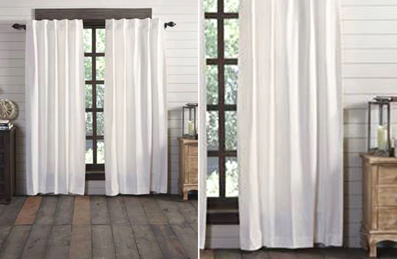 White Panel Curtains Set of 2
