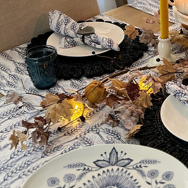 Burlap Fall Leaf Garland | Blue Harvest