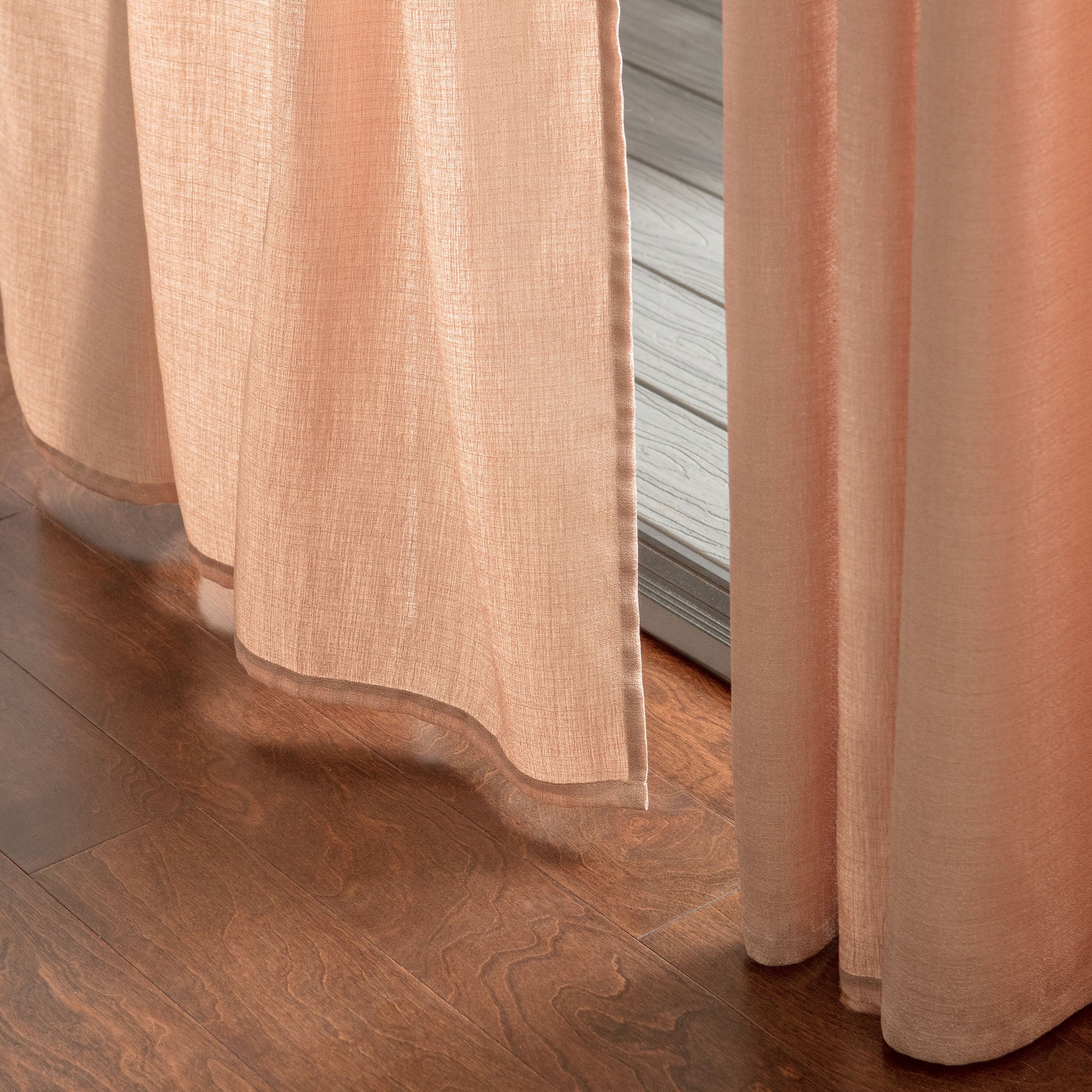 Faux Belgian Flax Solid Curtains
