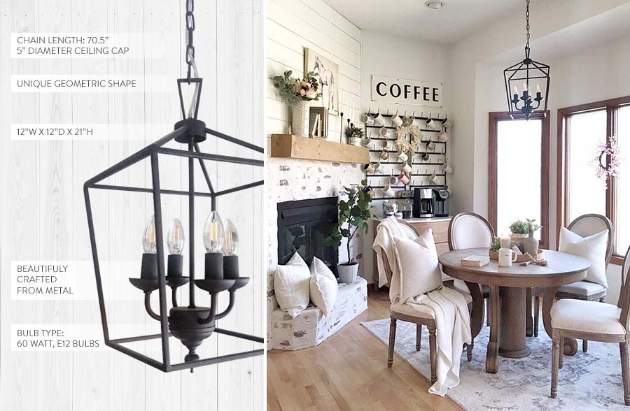 Metal Geometric Chandelier
