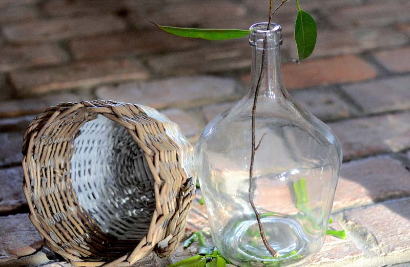 Vintage Inspired Wicker Basket DemiJohn