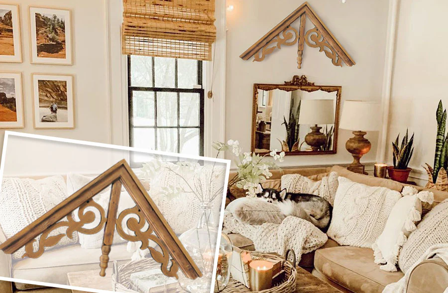 Decorative Wooden Wall Hanging Gable