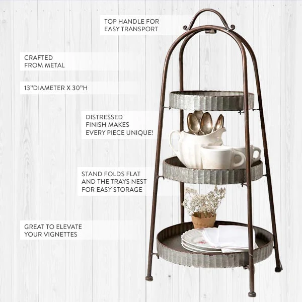 Three Tiered Round Display Stand
