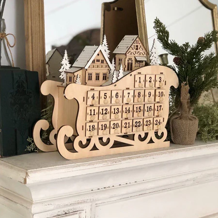 Santa's Sled Countdown Calendar