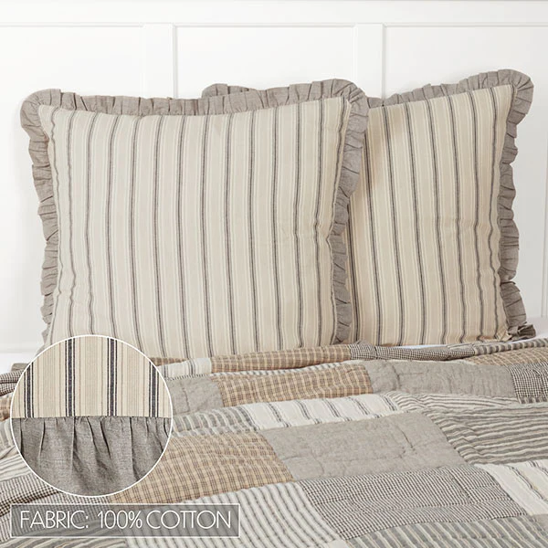 Feedsack Pillow Cases and Shams, Pick Your Style