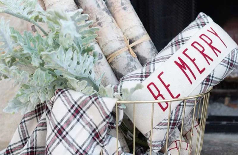 Plaid Be Merry Pillow