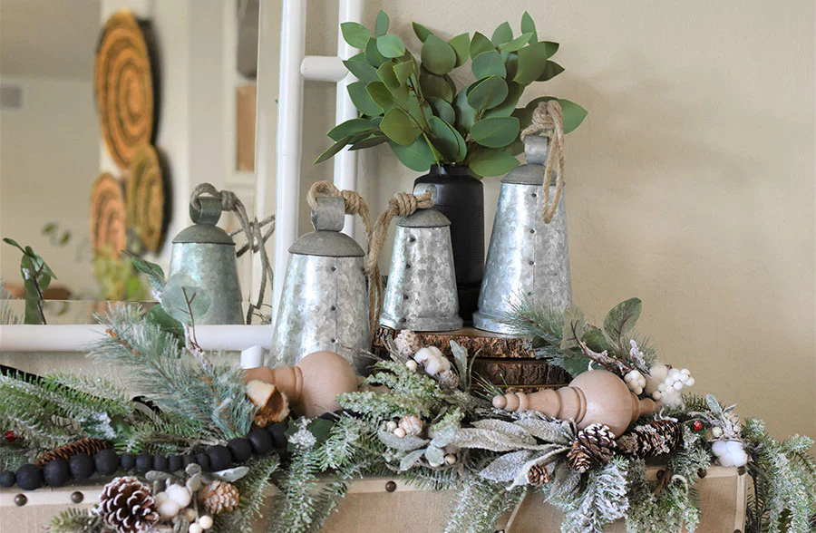 Galvanized Metal Hanging Cow Bells, Set of 3