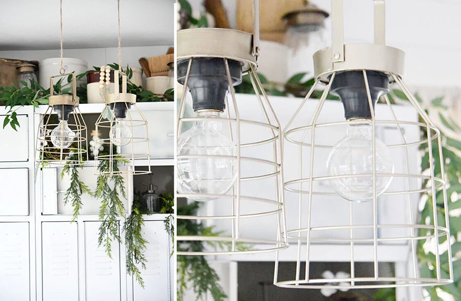 Industrial Caged LED Wire Light, Pick Your Size