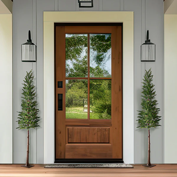 Faux Pine Christmas Tree with Iron Base