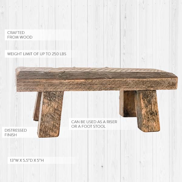 Wooden Booster Stool Riser