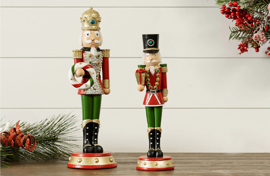 Glitter Nutcrackers, Set of Two - Pick your Style