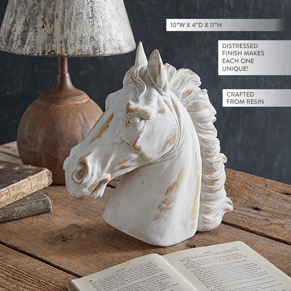 Majestic Horse Head Statue Sculpture