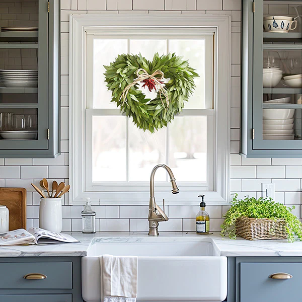 Heart Shaped Bay Leaf Cooking Wreath | GROWN IN THE USA
