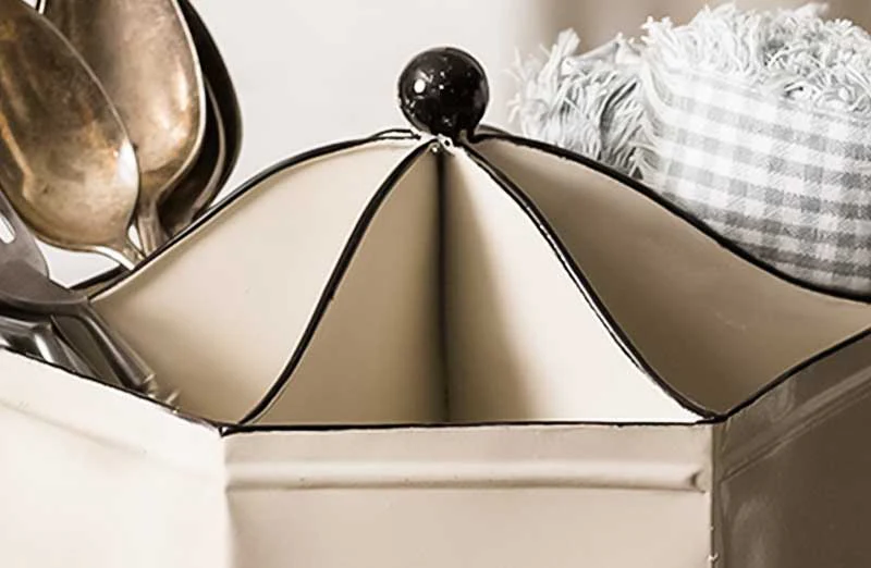 Enamel Spinning Desktop Organizer