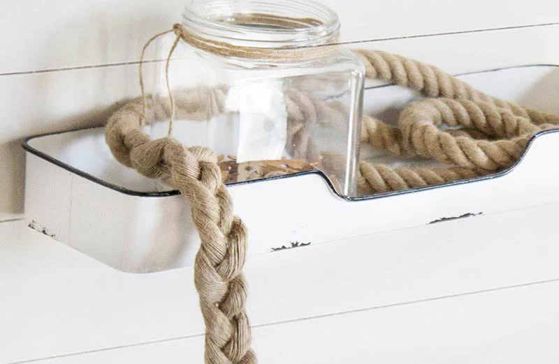 Distressed Enamel Floating Shelves, Set of 3