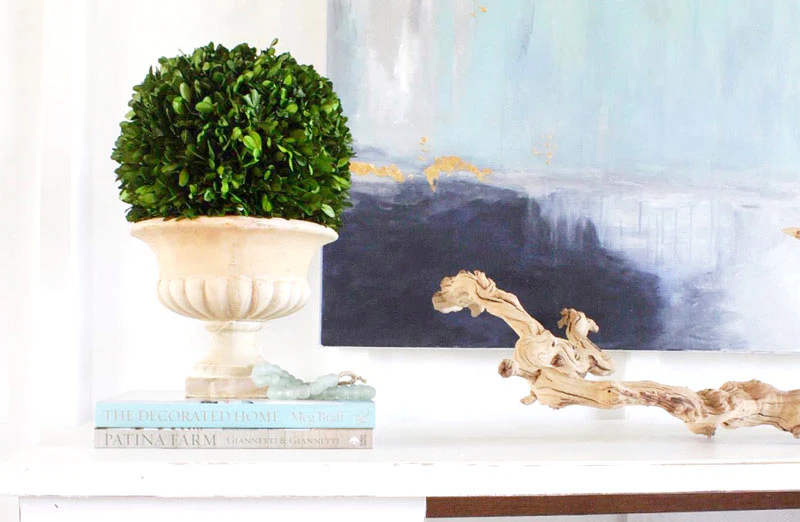 Potted Boxwood Topiary Ball