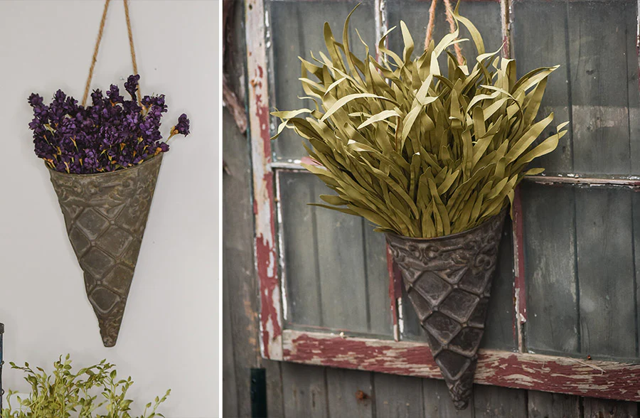 Textured Hanging Wall Planter, Pick Your Style
