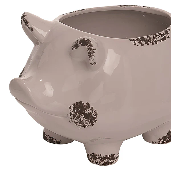 Distressed Farm Animals Planters, Set of 2