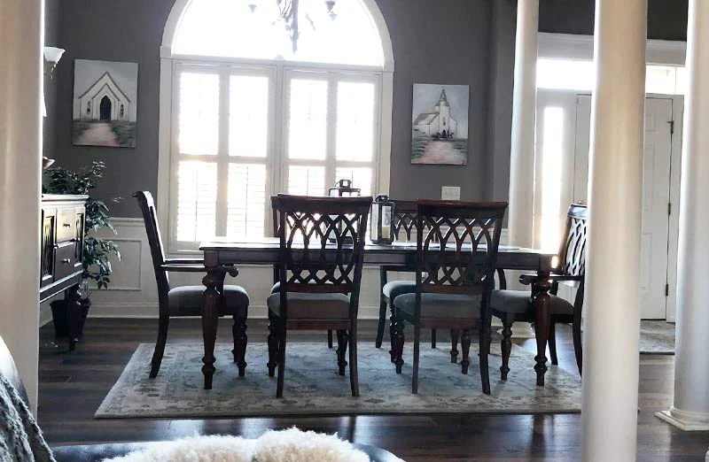 Hand Painted Steeple and Church Canvas  Set of 2