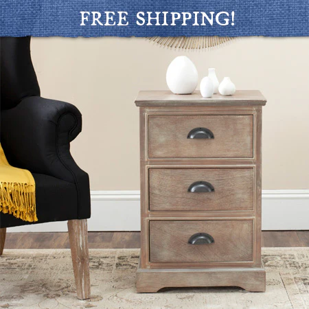 Industrial Wooden Cabinet with Drawers