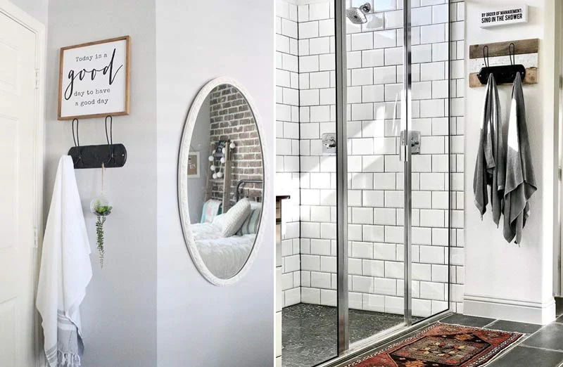 Distressed Vintage Inspired Double Hanger