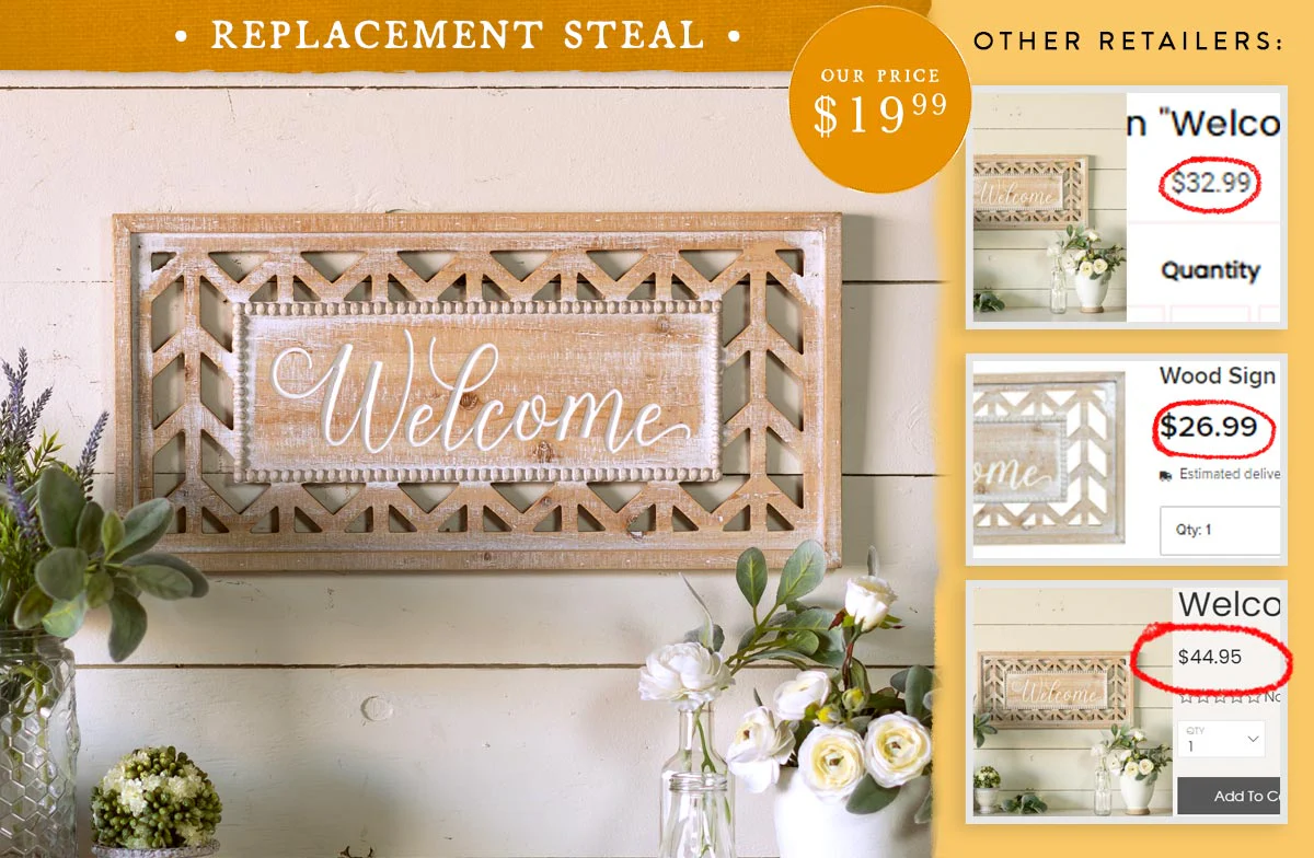 Beaded Frame Engraved Welcome Sign