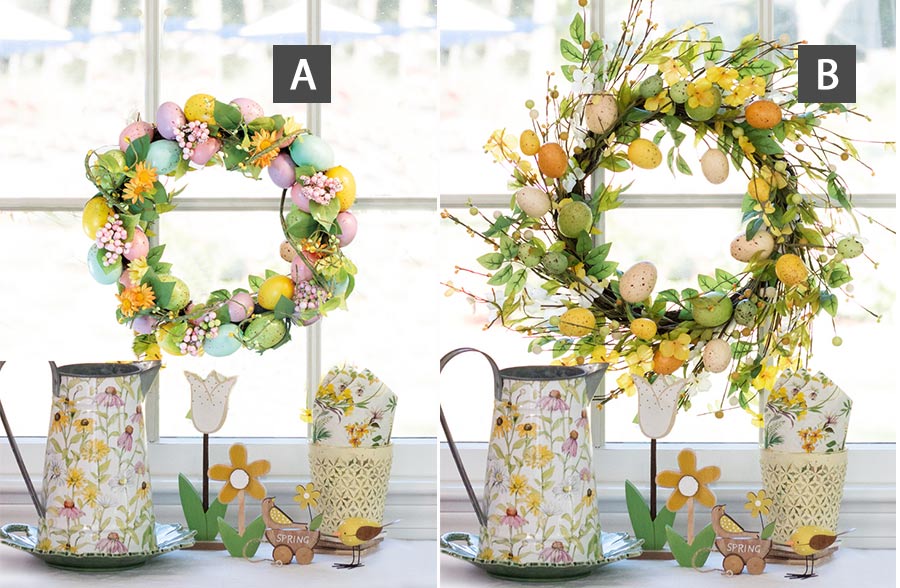 Easter Egg Wreath, Pick Your Style