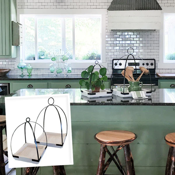 Modern Cloche Style Trays, Set of 2