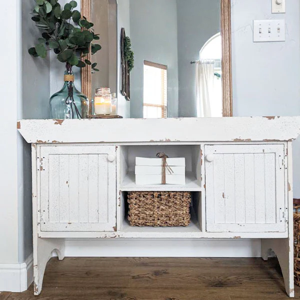 Chippy Wooden Entertainment Storage Table