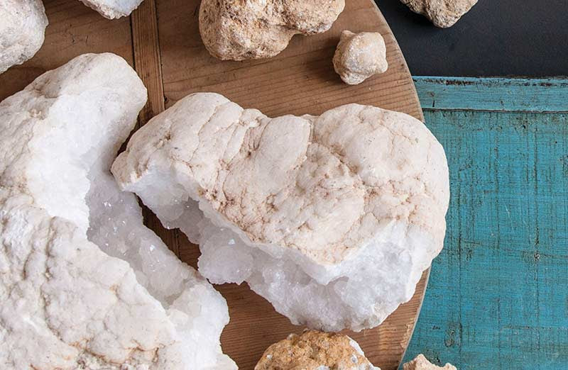 Quartz Split Geode Set of 2