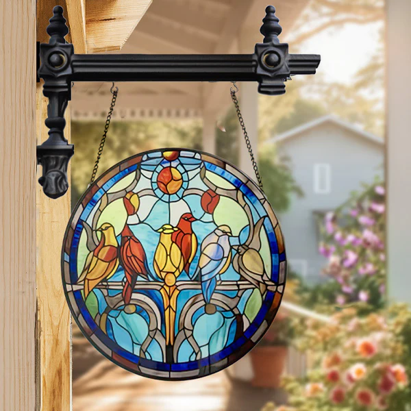 Stained Glass Bird Sign With Bracket Option | Our Spring Signs Of The Seasons Edition