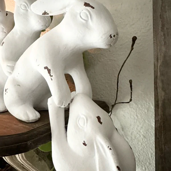 Playful Friends Bunny Decor Statues