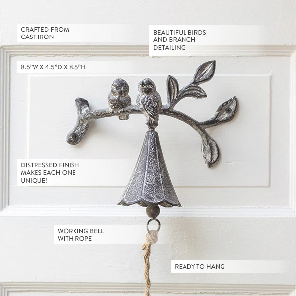 Birds on a Branch Cast Iron Dinner Bell
