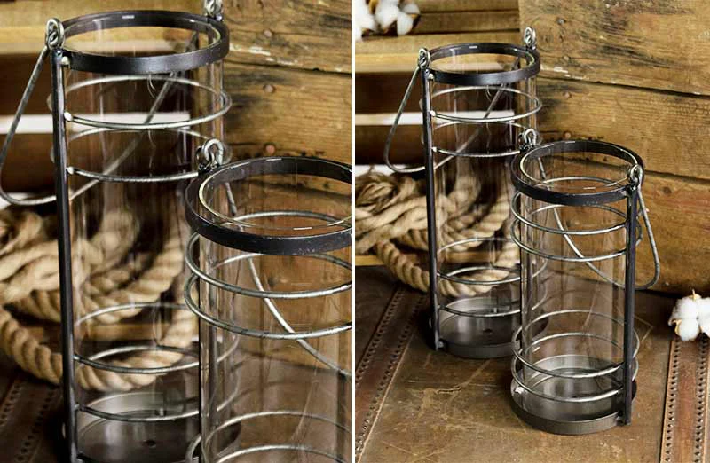 Antique Inspired Lanterns  Set of 2