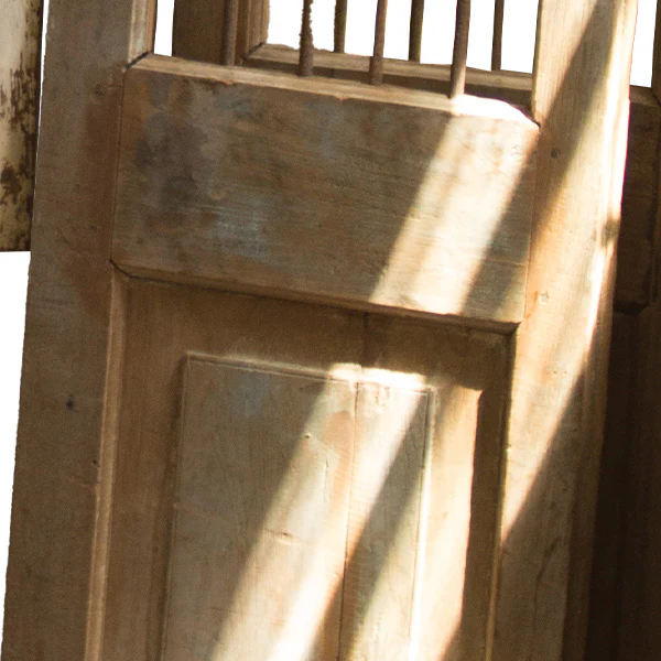 Repurposed Matching Wood and Iron Saloon Swing Doors, Set of 2