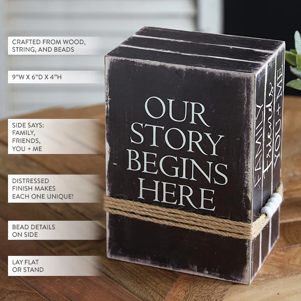 Our Story Decorative Book Stack