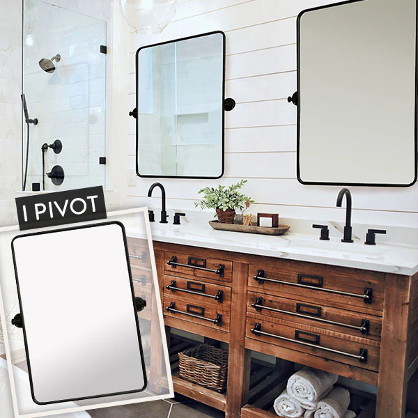 Vintage Rounded Rectangle Pivot Mirror