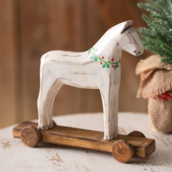Vintage Inspired Holiday Horse Figurine