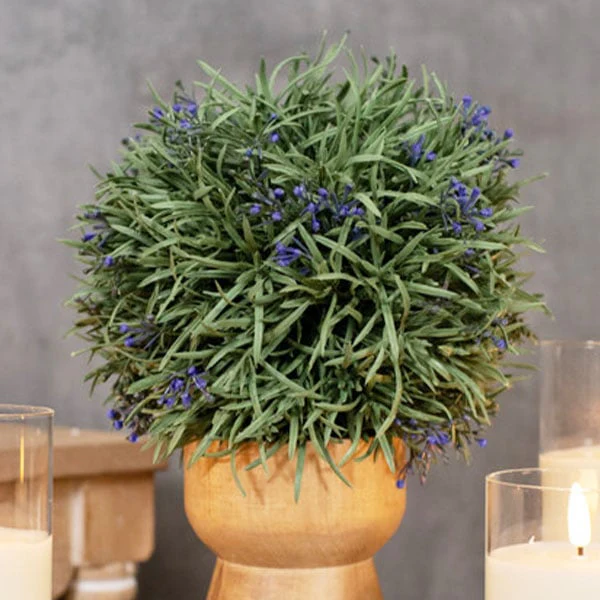 Life-Like Lavender and Grass Foliage Ball