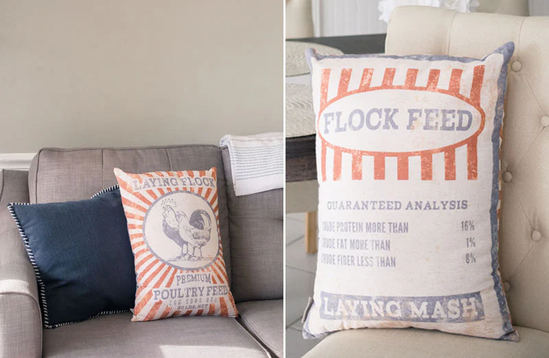 Double-Sided Laying Flock Pillow