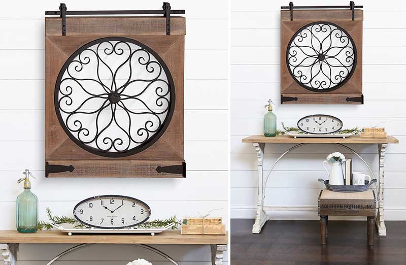 *HUGE* Ornate Rustic Barn Door Art