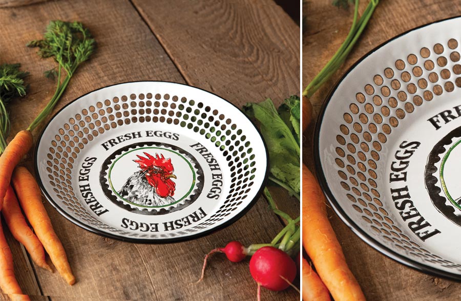 Fresh Eggs Serving Colander Tray