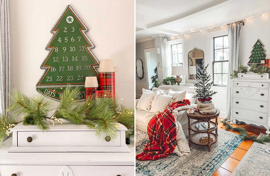 Vintage Tree Magnetic Advent Calendar